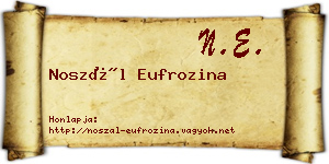 Noszál Eufrozina névjegykártya